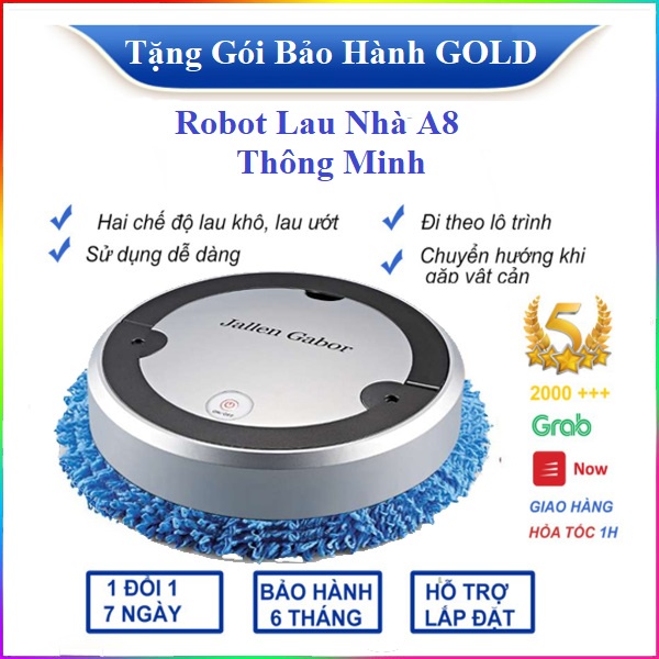 Máy quét nhà tự động JG A8 cao cấp ????Robot hút bụi - lau nhà thông minh???? trang bị phun sương và tia UV khử khuẩn