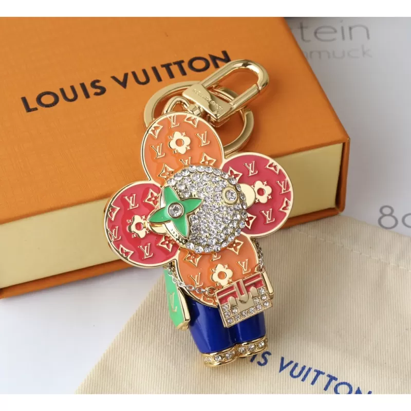 Móc Khóa Hình Hoa Hướng Dương LV Màu Vàng Tương Phản