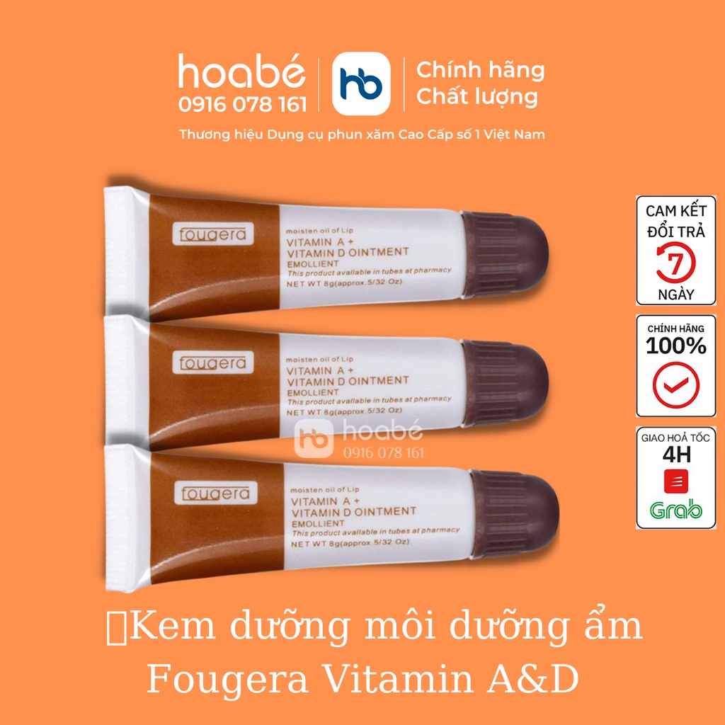 Kem dưỡng ẩm Fougera Vitamin A&D Ointment dạng tuýp chăm sóc phun môi mày xăm hình - DCPX HOA BÉ 2021