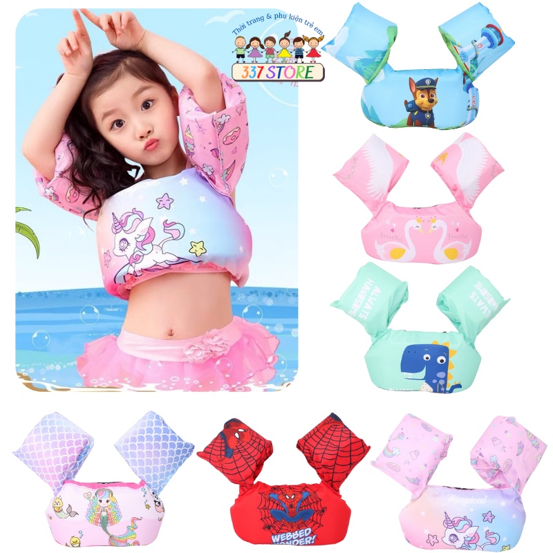 Phao bơi trẻ em, phao tay đỡ ngực cho bé trai bé gái từ 14kg đến 25kg chất liệu cao cấp mềm mại 337 Store