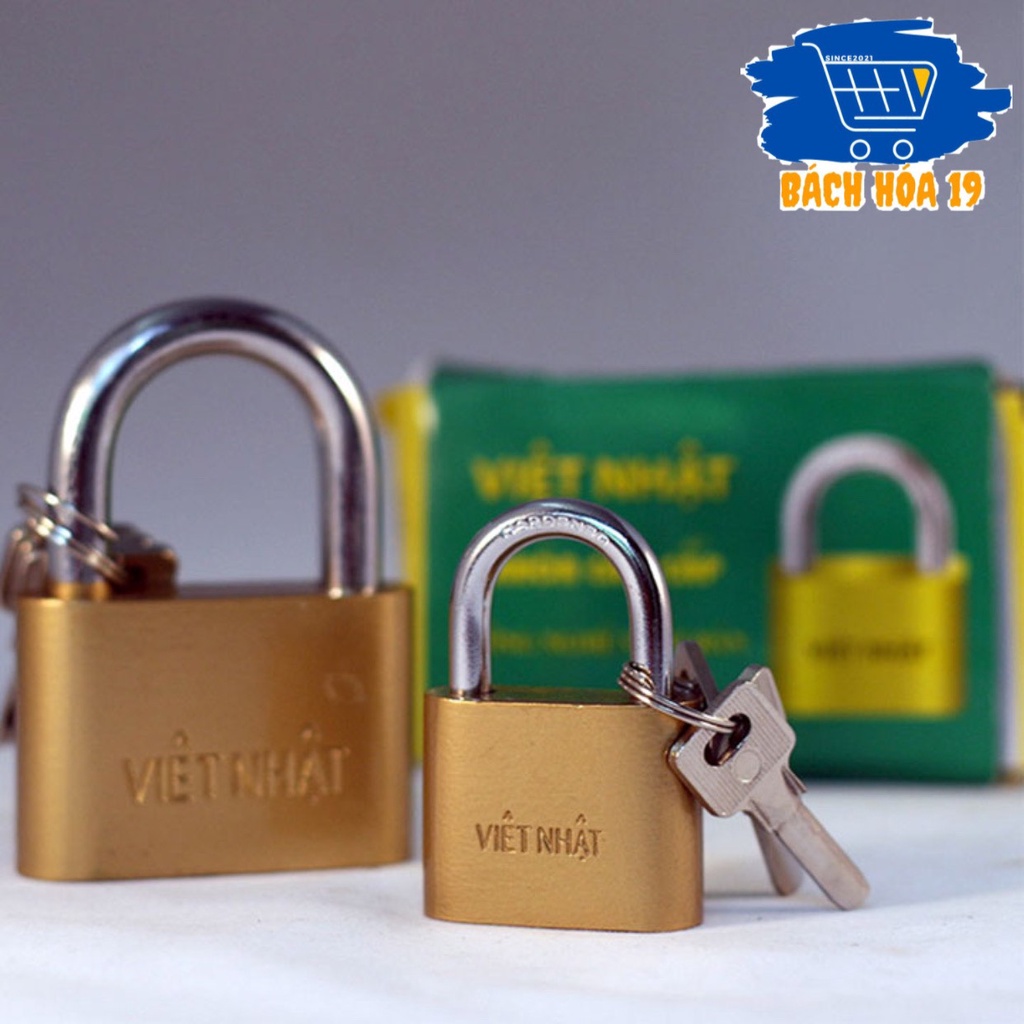 Khóa cửa Bấm Việt Nhật Các Cỡ 30 - 40 - 50 - 60, Khóa Cửa 3 Chìa Công Nghệ Nhật Bản