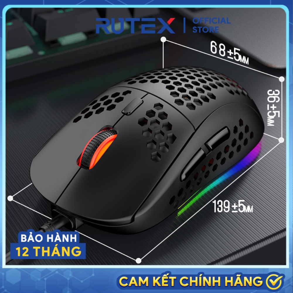 Chuột máy tính, chuột gaming có dây vi tính laptop FreeWolf M8 đèn LED RGB cho game thủ văn phòng - RUTEX Store