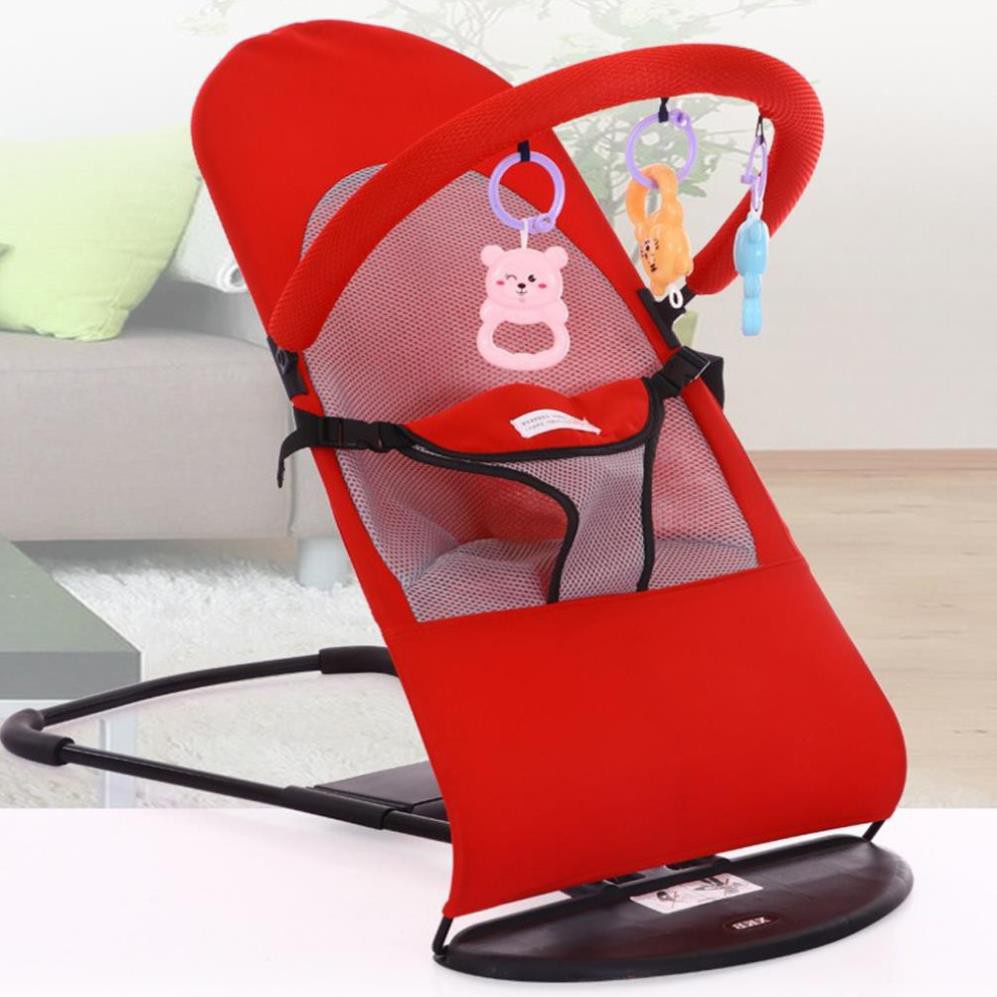Ghế rung cho bé đa năng kèm đồ chơi, ghế nhún bập bênh ru ngủ cho bé - hàng loại 1 cao cấp chân chữ A chắc chắn