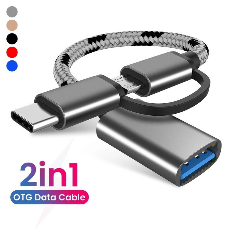 Cáp điều hợp otg đồng bộ hóa dữ liệu chuyển đổi từ cổng usb 3.0 sang micro usb type c cho Huawei / Macbook / đĩa u