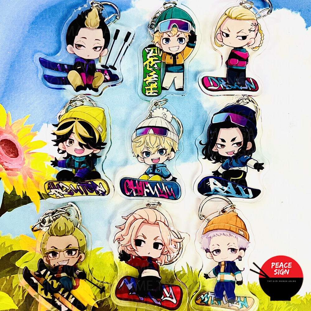 Móc khóa TOKYO REVENGERS ver TRƯỢT TUYẾT Kịch Trường Của Takemichi anime chibi xinh xắn