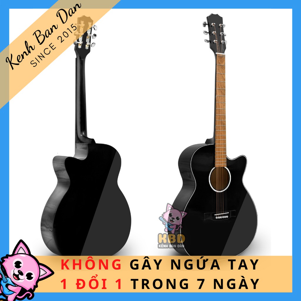 Đàn Guitar Acoustic giá rẻ chất liệu gỗ nhập khẩu cho người mới tập chơi. TẶNG KÈM PHỤ KIỆN