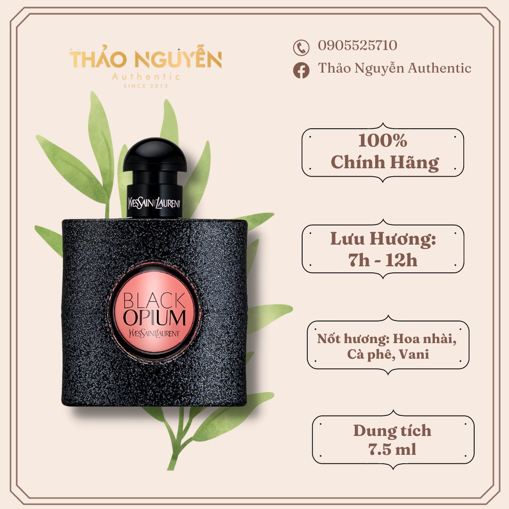 Nước hoa mini nữ YSL Black Opium 7,5ml - Hàng chính hãng