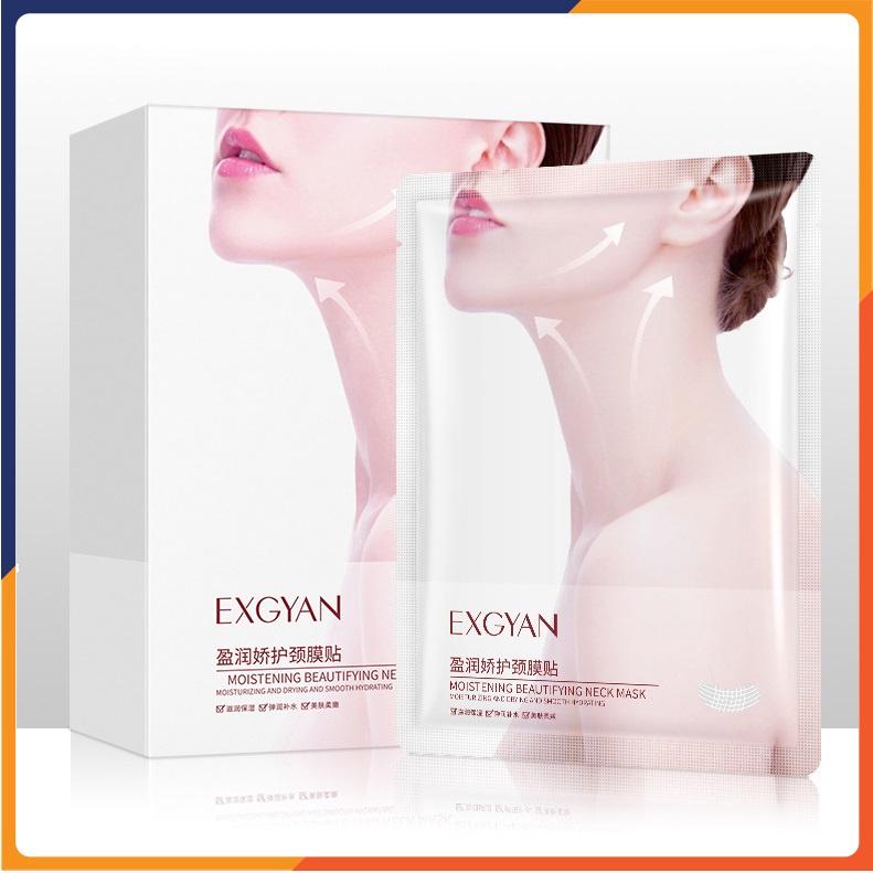 Combo 5 mặt nạ dưỡng trắng da cổ, dưỡng ẩm, chăm sóc và nuôi dưỡng vùng da cổ, ngăn ngừa và giảm nếp nhăn SPU134