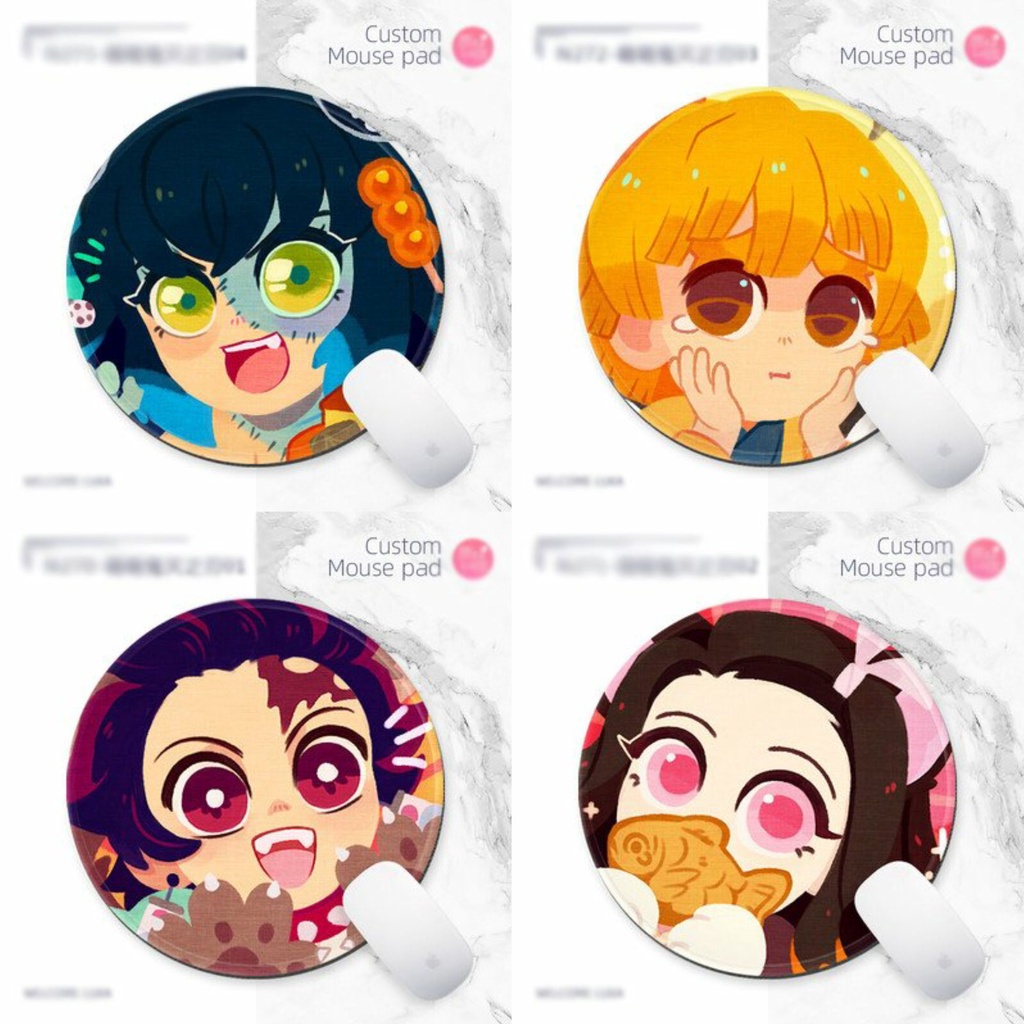 Miếng di chuột in hình KIMETSU NO YAIBA Thanh Gươm Diệt Quỷ anime chibi 19 mẫu kê lót chuột tiện lợi