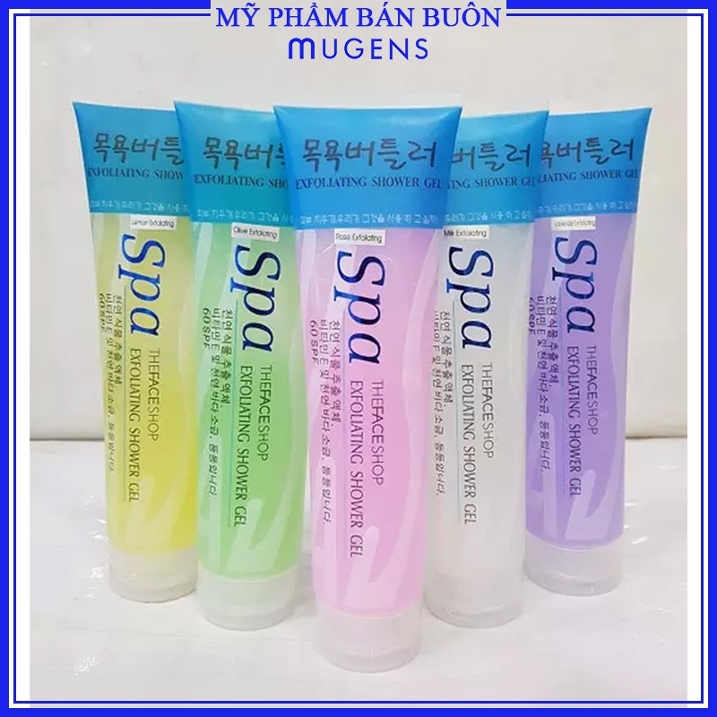 Kem tẩy da chết Spa Exfoliating Shower Gel 350ML   Lylyga  CS02