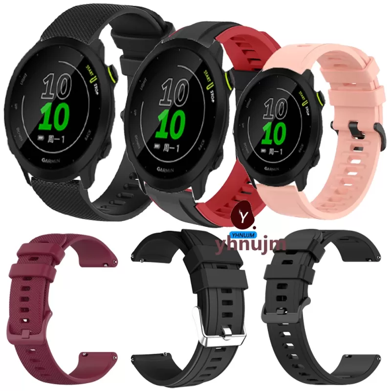 Dây Đeo Silicon Cho Đồng Hồ Thông Minh Forerunner 55 255 645 / Garmin Forerunner 245 645 MUSIC