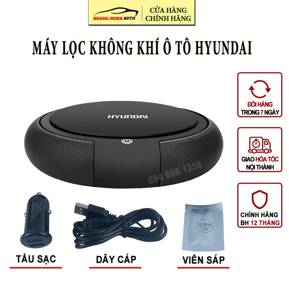 Máy Lọc Không Khí Ô Tô, Xe Hơi - Máy Khử Mùi Ô Tô - Xông Tinh Dầu - Tạo ION