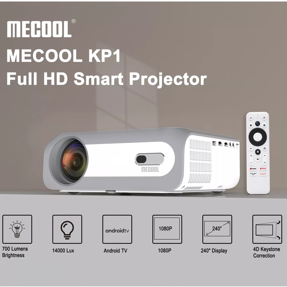 Máy chiếu Mecool Sail Kp1 - Full HD - 700 ansi - Netflix chuẩn 4K - Google assistant tiếng việt -  Chromecast tích hợp