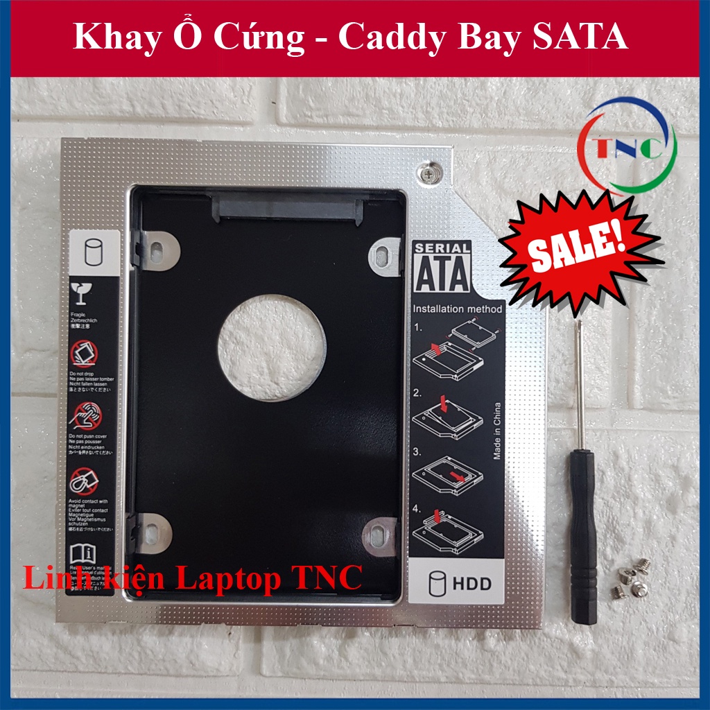Khay Ổ Cứng Caddy Bay HDD SSD SATA 3 9.5mm/12.7mm - Lắp Ổ Cứng Thứ 2 cho Laptop - chất liệu Nhôm