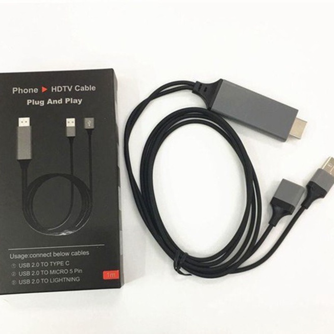 ???? ????Dây tín hiệu ĐA NĂNG XUẤT HÌNH ẢNH ÂM THANH sang tivi TV máy chiếu HDMI type c micro IPHONE OTG