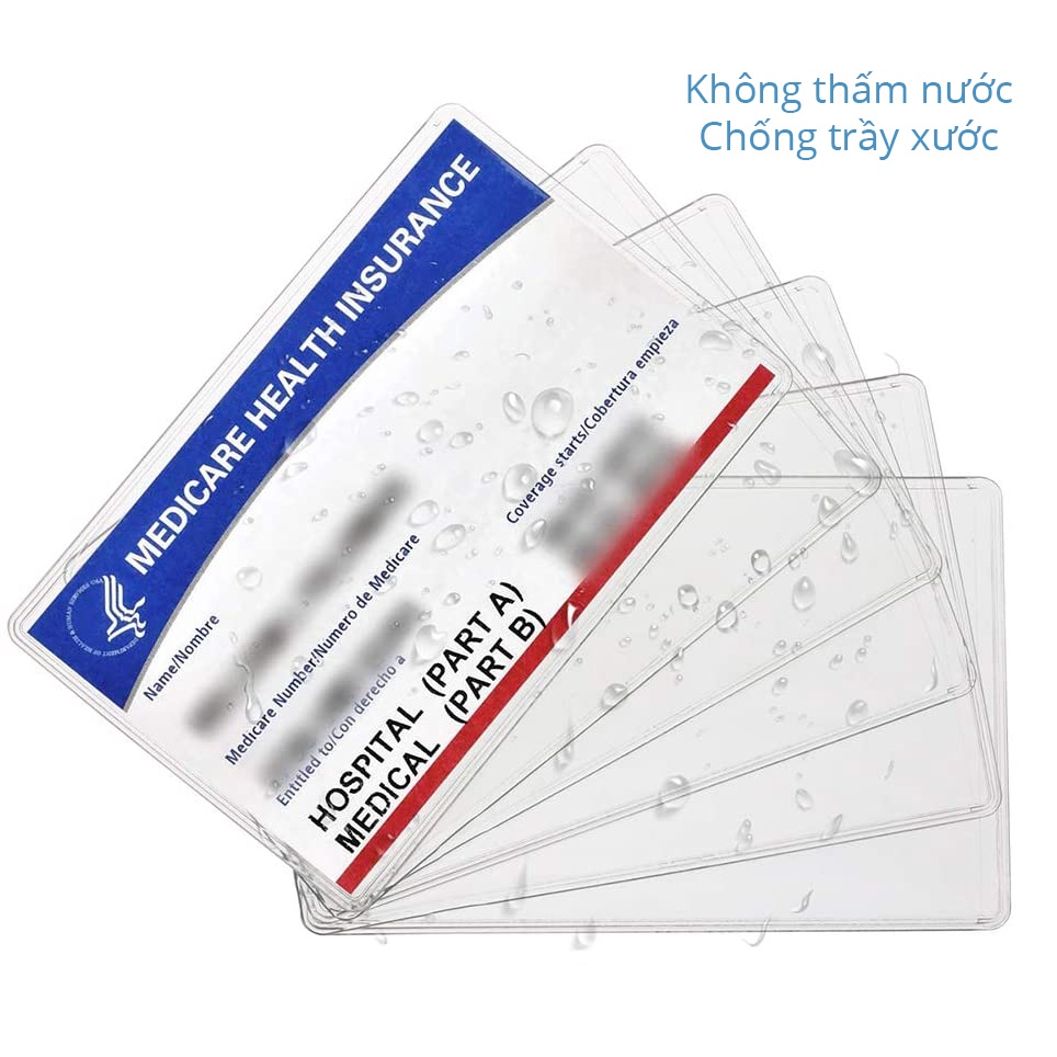 Combo 10 Túi đựng thẻ căn cước công dân, bằng lái xe, ATM, Card visit, CMND, túi đựng thẻ căn cước Sunha MBS2379