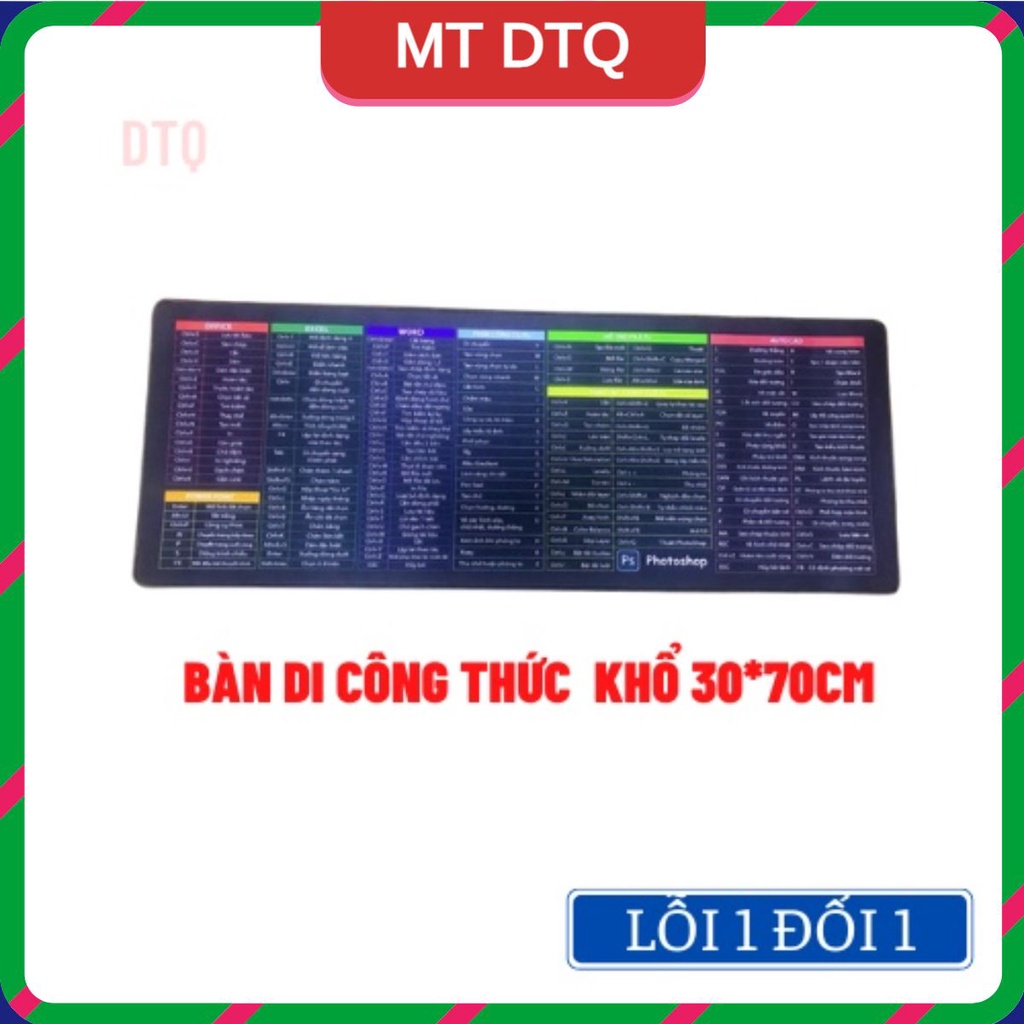 Miếng lót chuột công thức máy tính bàn di chuột chuyên game full size loại xịn mẫu mã cực đẹp sieuthipkgiare