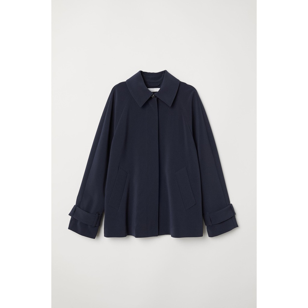 ÁO KHOÁC DÁNG CAPE H&M CỔ ĐỨC XANH THAN AUTH NEW GIẬT TAG SALE