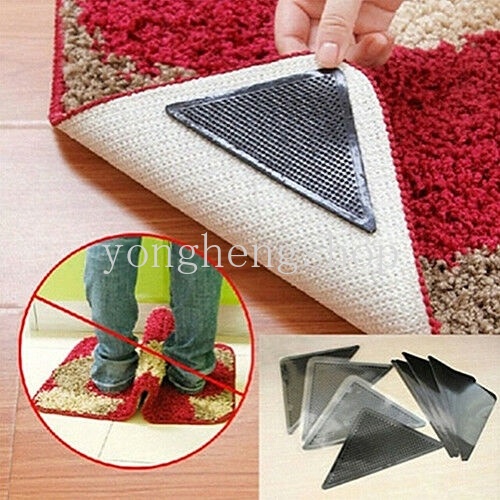 Set 4 Miếng Dán Silicone Chống Trượt Có Thể Tái Sử Dụng Cho Phòng Khách/Phòng Tắm