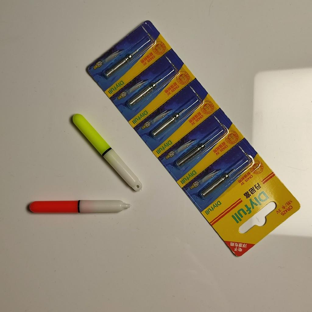 Combo đèn phao câu cá ban đêm kèm pin cr425 câu lục, câu đài