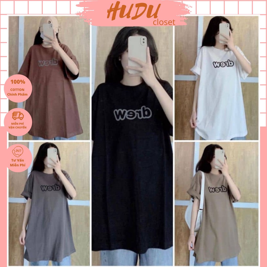 Áo phông thun 3158 cotton khô form rộng nam nữ unisex drew