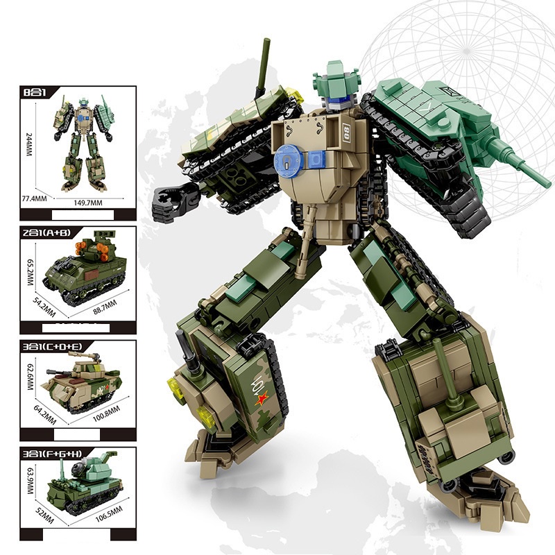 Đồ Chơi Lắp Ráp Xe Tăng - Mô hình Lego Xe tăng- Xếp hình trí tuệ