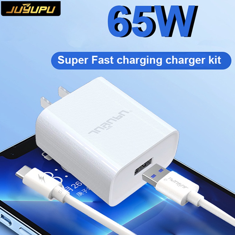 Bo Củ sạc nhanh 65w USB QC3.0 kèm dây sạc nhanh type C cao cấp U0C6