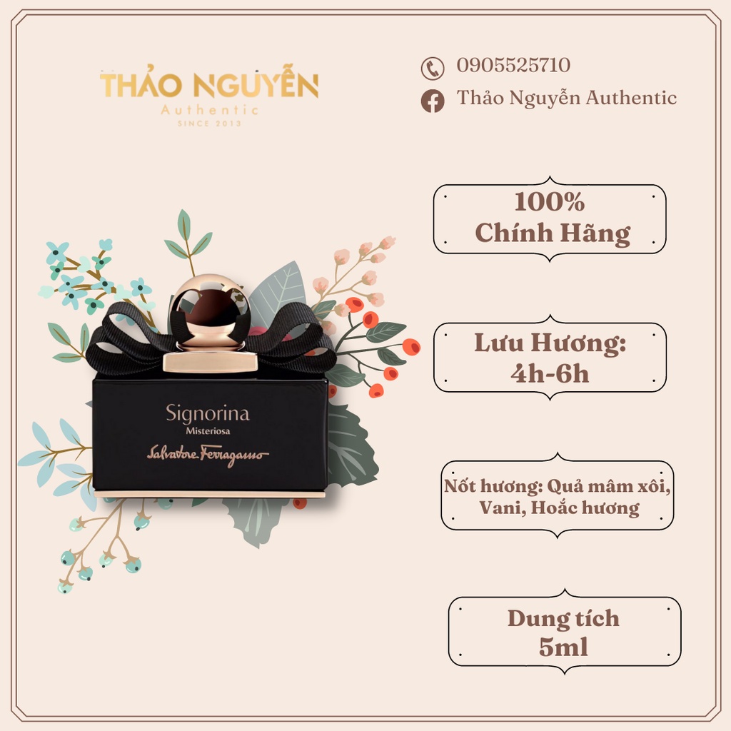 Nước hoa mini nữ Signorina Misteriosa 5ml & 10ml - Hàng chính hãng