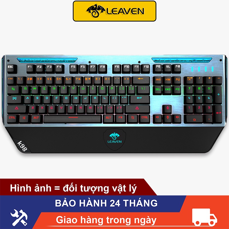 Bàn phím máy tính LED LEAVEN K999 RGB PRO Bàn phím chơi game Bàn phím văn phòng Bàn phím cơ di động dễ thương