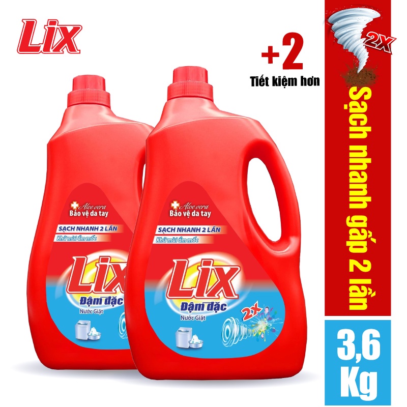 COMBO 2 chai nước giặt LIX đậm đặc hương hoa  NG360