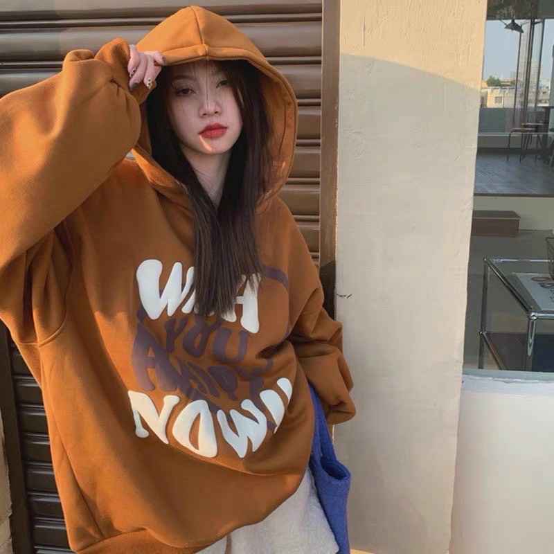 ÁO KHOÁC NỈ HODDIES FORM RỘNG CÓ MŨ SIÊU HOT THỜI TRANG HÀN QUỐC SIÊU XỊN XÒ  HOT NHÂT