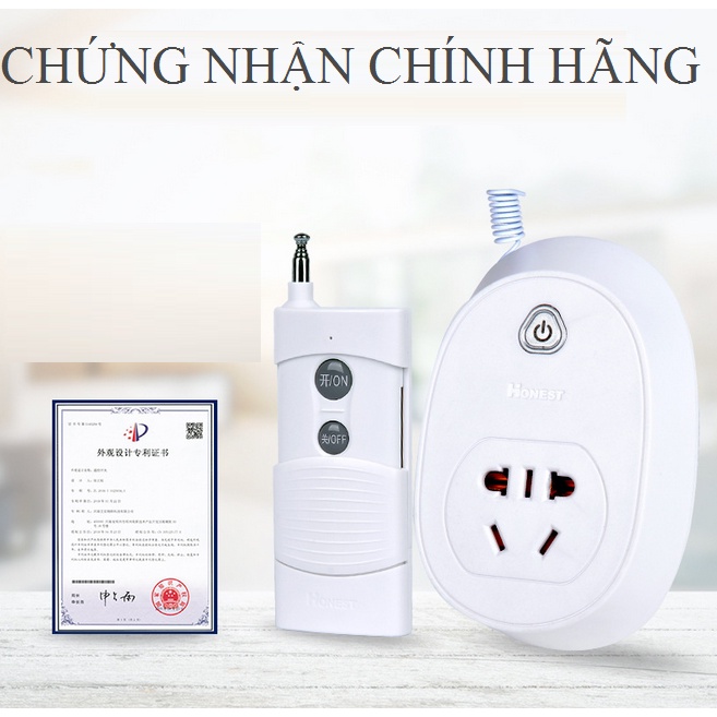Ổ cắm điều khiển từ xa 1KM HONEST HT-9501 công suất lớn 30A 3500W chân cắm tròn tiện dụng-HÀNG CHÍNH HÃNG