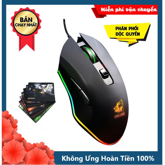Combo Chuột Gaming V1 Led Tự Động Đổi Màu Và Lót Chuột Game