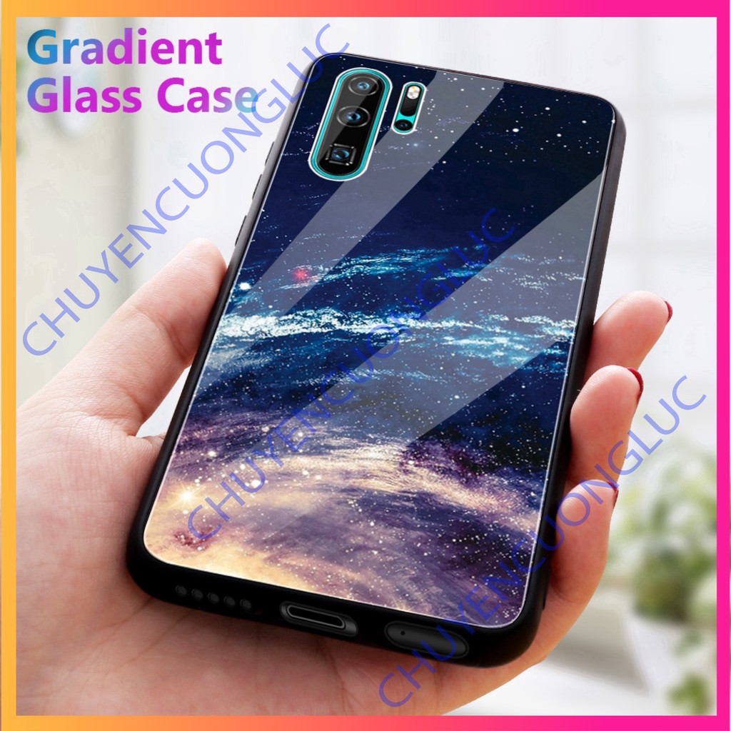 Ốp điện thoại mặt kính cường lực tuyệt đẹp dành cho Samsung Galaxy A70 A50 A30 A10 M20 S10 plus
