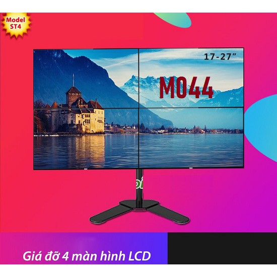 Giá Treo 4 Màn Hình Máy Tính M044 - Dành Cho Màn Hình 17" - 27 " -  - Model 2020
