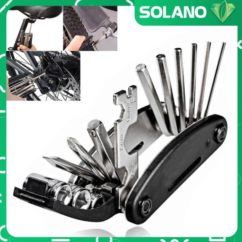 Dụng cụ đa năng SOLANO dụng cụ sửa chữa đồ dùng, xe đạp đa năng 16 món tiện dụng HG-001210