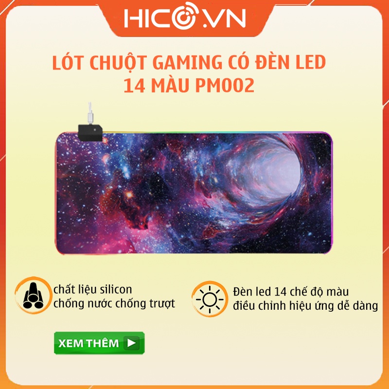Lót Chuột Gaming Và Bàn Phím Cỡ Lớn, Pad Chuột Led RGB Cỡ Lớn 40x90cm- Có Đèn Led Rgb Nhiều Màu Chống trơn Trượt