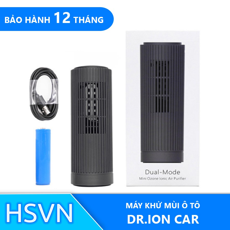 Máy tạo ion âm và ozone lọc không khí ô tô, khử mùi ô tô Dr.Ion Car