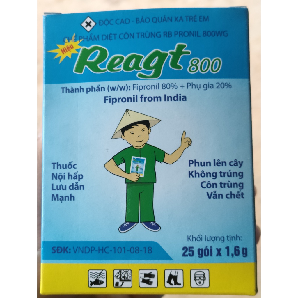Reagt 800WG, gói 1.6g, Chế phẩm diệt Kiến, mối, ve, Bọ, Re.gent 800wg, s.â.u đ.ụ.c t.h.â.n s.â.u cuốn lá
