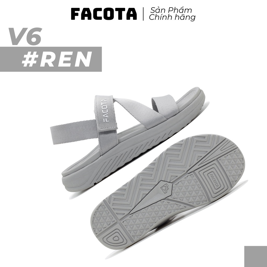 FACOTA giày dép sandal nam, nữ xám bạc R mang đi chơi đi học NN11