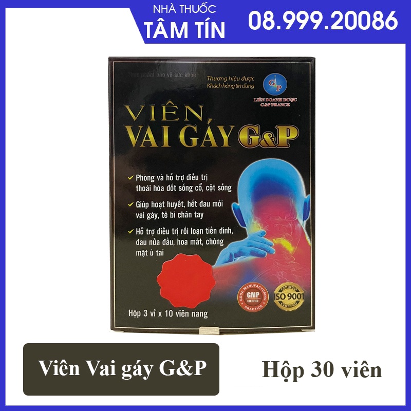 Viên vai gáy gp - Vai Gáy G&P - Hỗ trợ giảm thoái hoá cột sống cổ, thắt lưng, giảm đau vai gáy