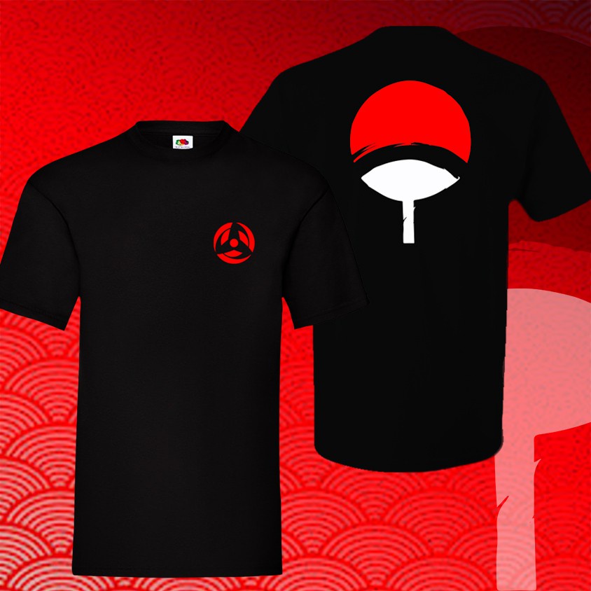 Áo Thun Tay Ngắn Cổ Tròn UCHIHA Sharingan Eyes Naruto Thời Trang Unisex nam nữ độc đẹp giá rẻ