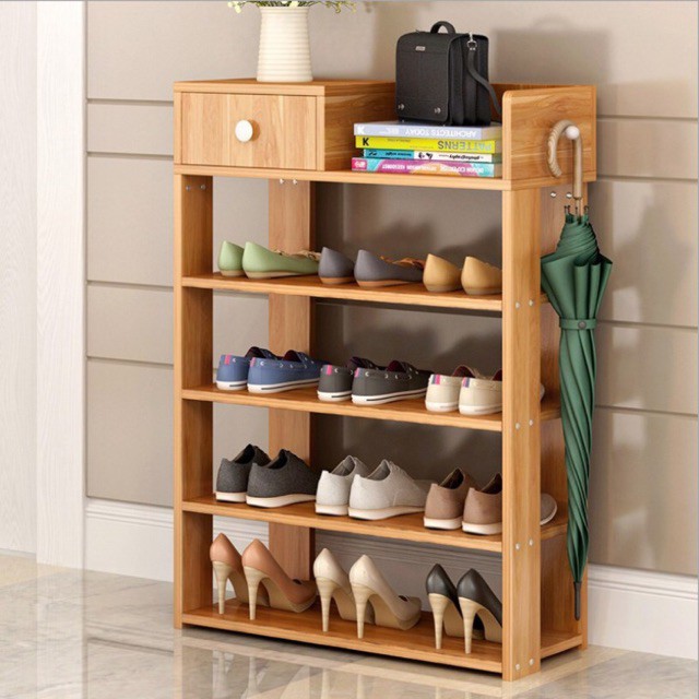 KỆ GIÀY GỖ - TỦ GIÀY GỖ 5 TẦNG