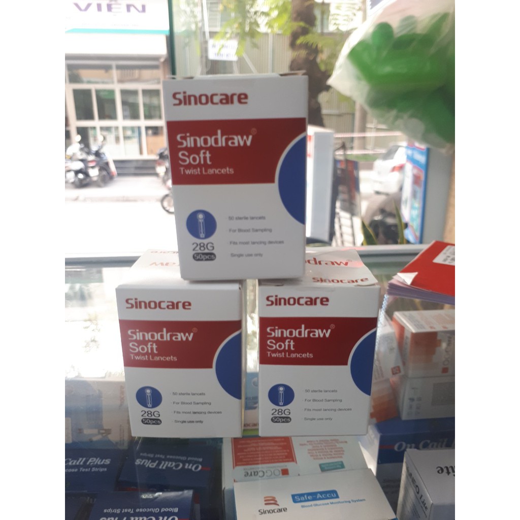 Hộp 50 KIM LẤY MÁU SINOCARE cho máy đo tiểu đường
