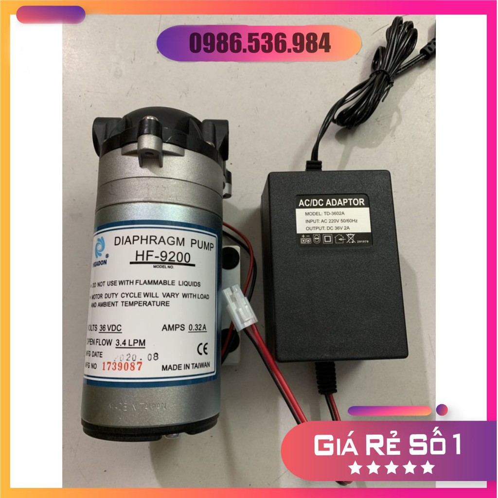 Combo Máy Bơm 9200 headon+ Nguồn 36 -  Bơm Phun Sương và Nguồn
