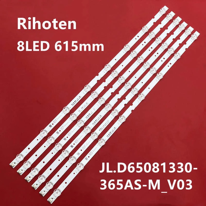 TCL 65P65 - Bộ led 6 thanh 8 bóng led vuông 6v dài 615mm cho Tivi TCL L65P65 và các dòng tương tự
