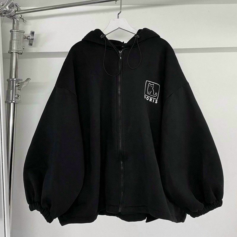 Áo Khoác Nỉ In CON MÈO Nam Nữ Ulzzang Unisex Tay Rộng, Áo Khoác Dây Kéo Form Rộng