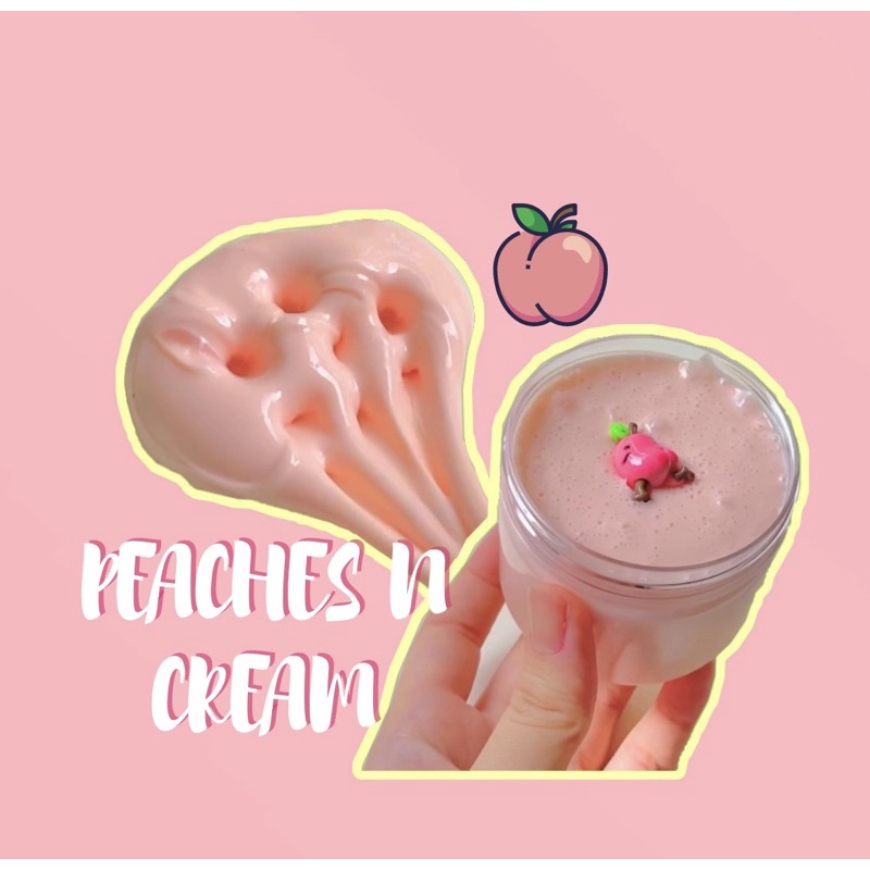 PEACHES N CREAM  đồ chơi chất nhờn ma quái có mùi thơm, charm quả đào