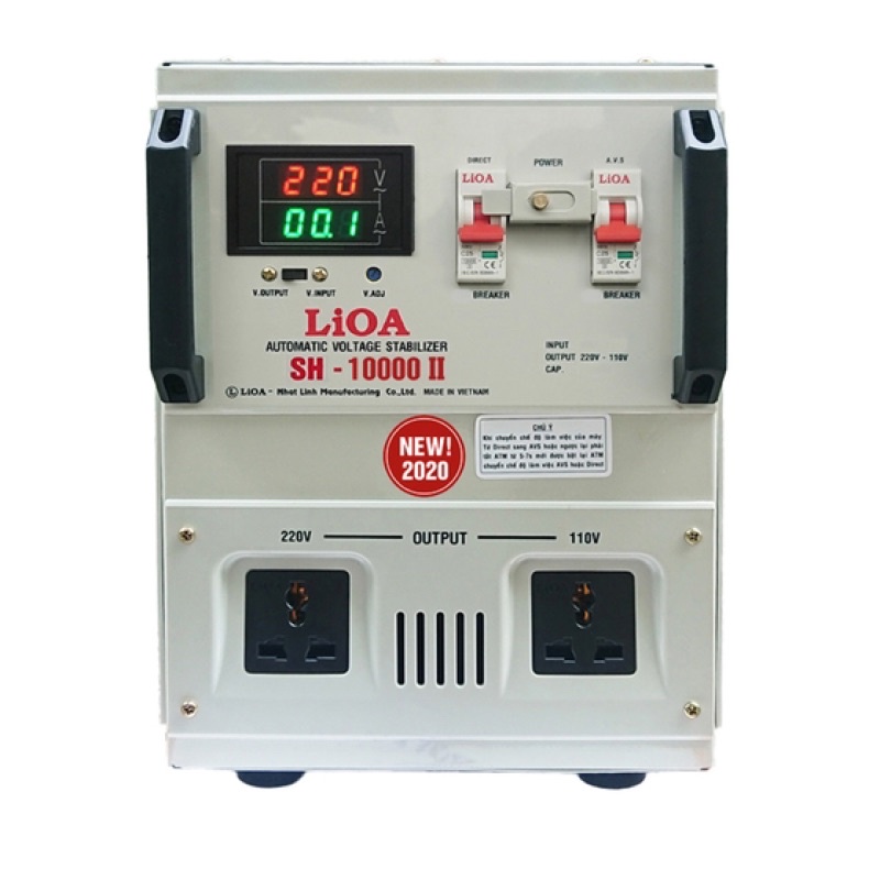 Ổn áp LiOA 10KVA thế hệ mới đồng hồ điện tử SH-10.000II