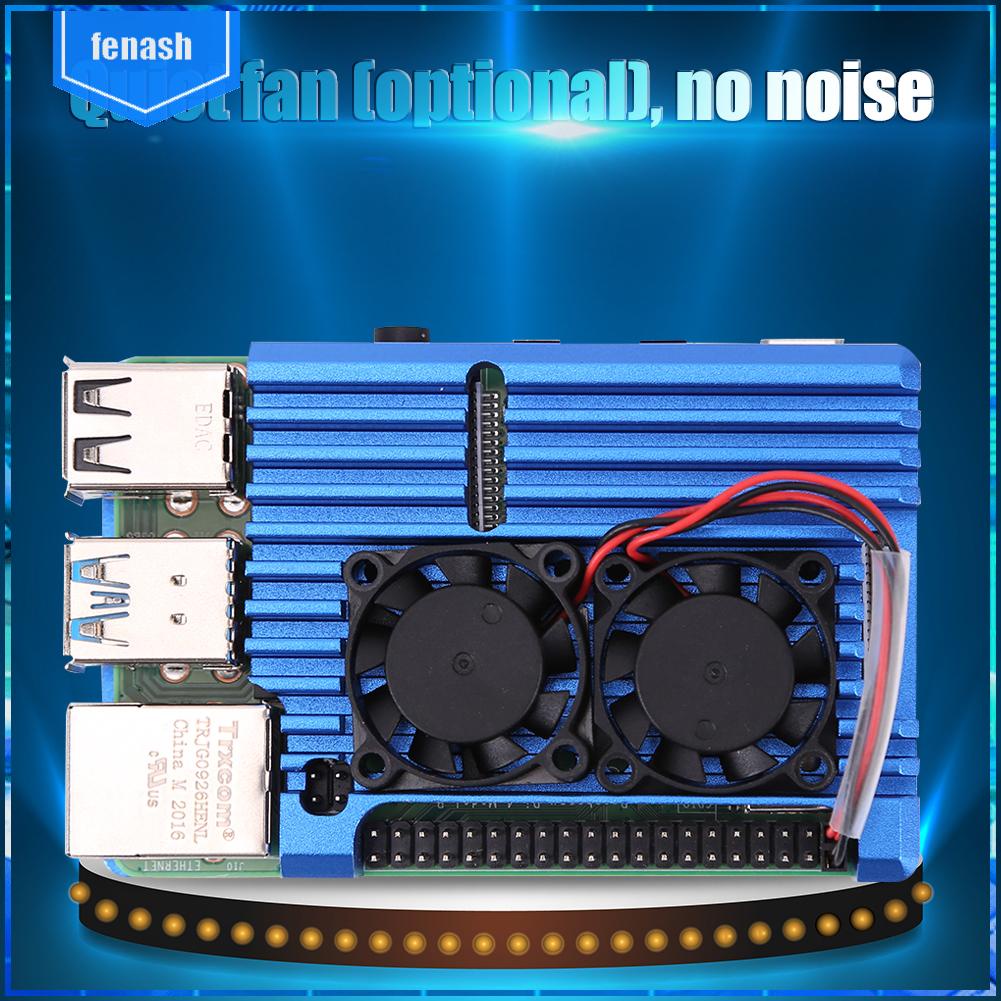✪Bộ Vỏ Nhôm Làm Mát + Quạt Tản Nhiệt Cho Raspberry Pi 4 Model B